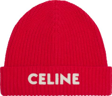 celine beanie red